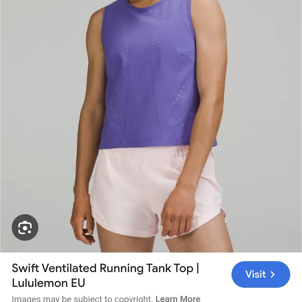 lululemon athletica Purple Sleeveless Crop Tank Top